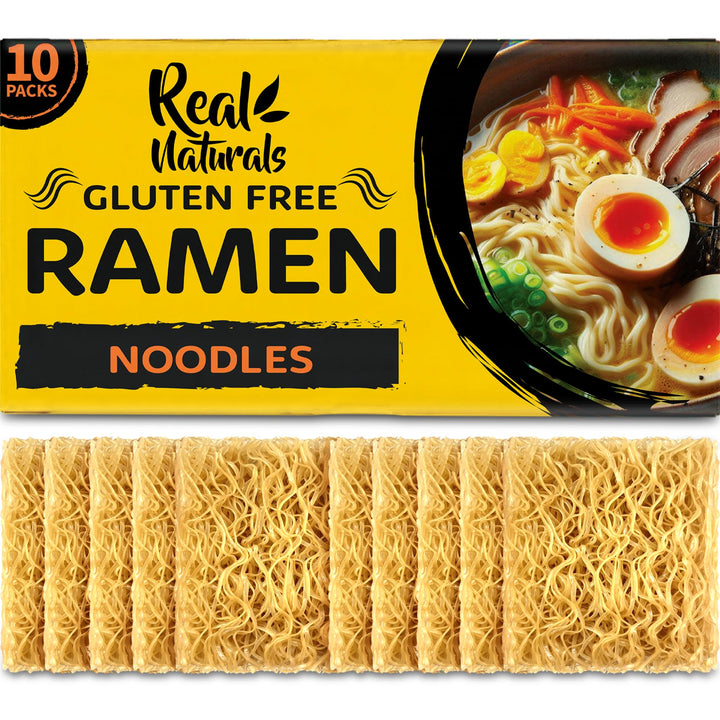 Real Naturals gluten-free ramen noodles pack front showing vegan option