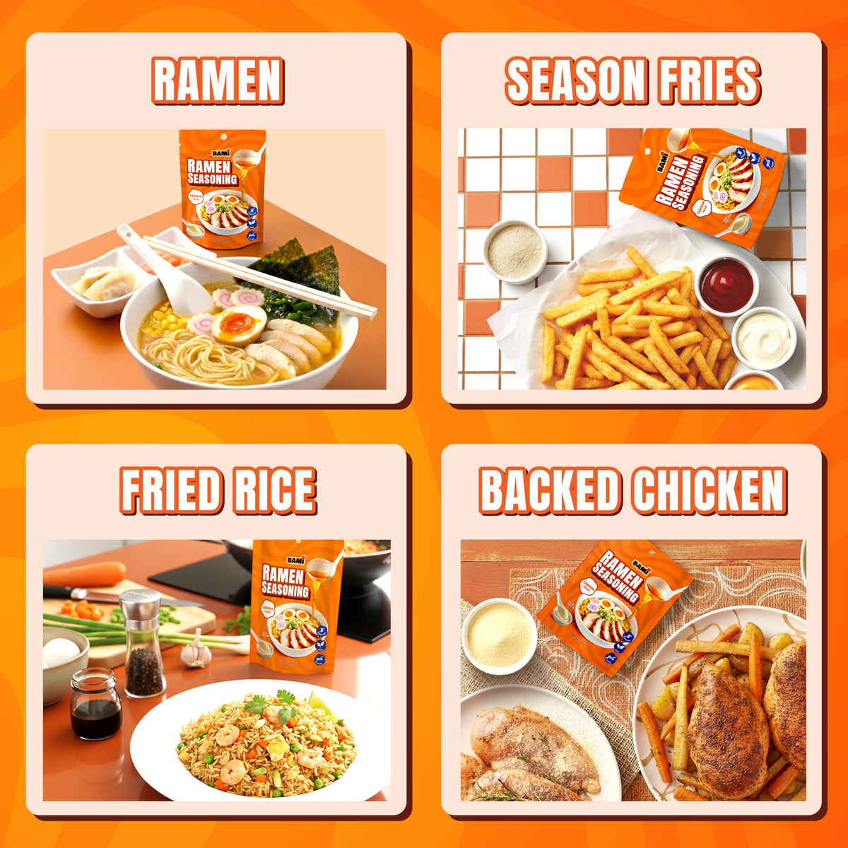 Real Naturals gluten-free ramen seasoning closeup shows natural ingredients and aroma.