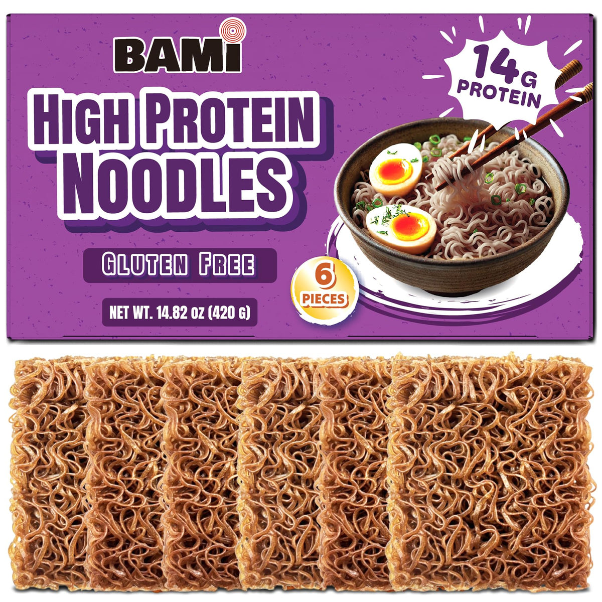 Real Naturals high-protein ramen pack front, a convenient gluten-free option for quick meals.