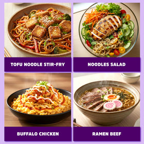 Real Naturals ramen noodles close-up, highlighting chewy texture for satisfying bowls.