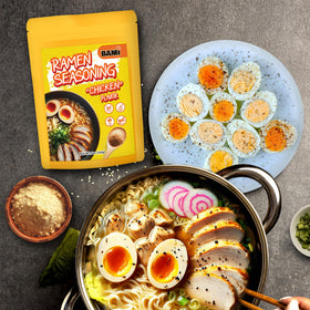 Real Naturals ramen seasoning chicken label packet; vegan-friendly ingredients and no artificial flavors