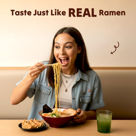 Real Naturals ramen with vegetables in a wok, versatile for stir-fries.