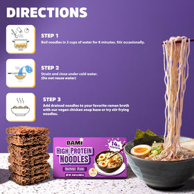 Real Naturals ramen served with vegetables and eggs, showcasing customizable toppings.