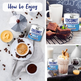 Real Naturals condensed coconut milk in coffee or tea