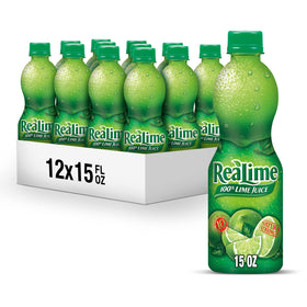 Realime lime juice bottle pack of 12 for quick cocktails and marinades