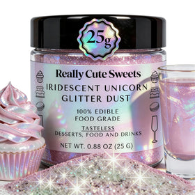 Really Cute Sweets bulk 25g shimmer powder for party treats and drinks.