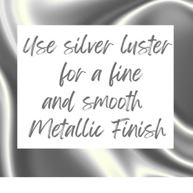 Really Cute Sweets edible silver luster dust on cupcakes adds radiant shimmer