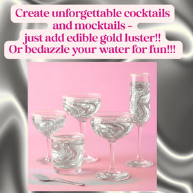 Really Cute Sweets edible silver luster dust for party toppers and celebrations