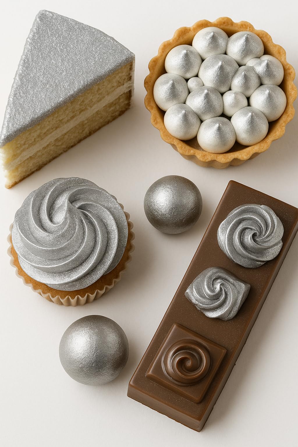 Really Cute Sweets edible silver luster dust is safe food grade glitter for edible art