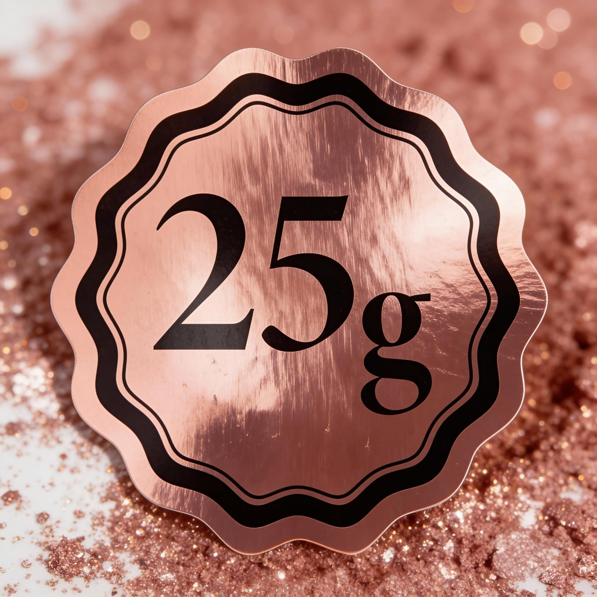 Really Cute Sweets rose gold dust helps create eye-catching party toppers and decorations.