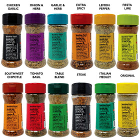 Rebel Smuggling Galactic Emporium salt-free 12-pack seasoning dusting vegetables suggests quick, flavorful prep