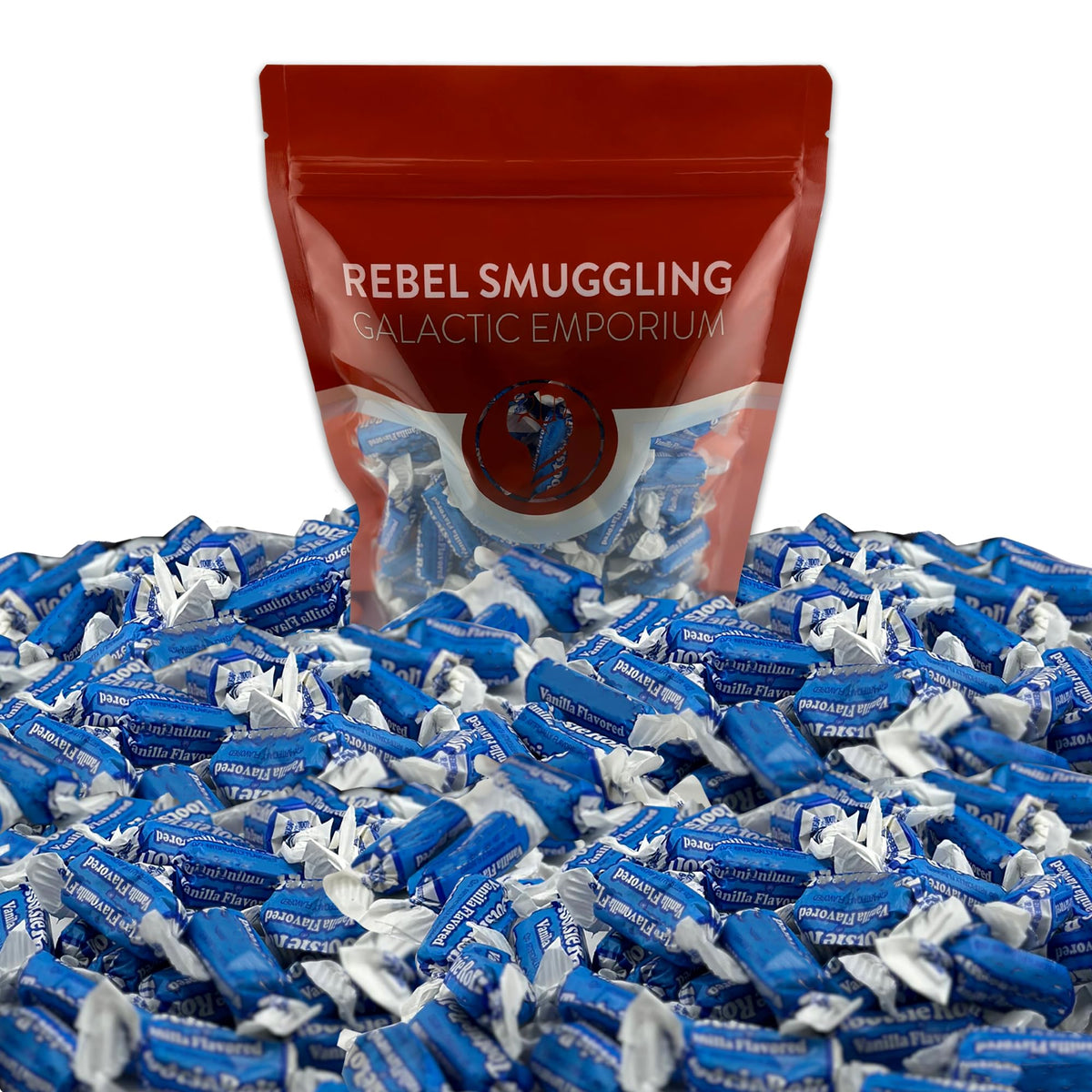 Rebel Smuggling Galactic Emporium Vanilla Midgees blue candies in bulk for sharing