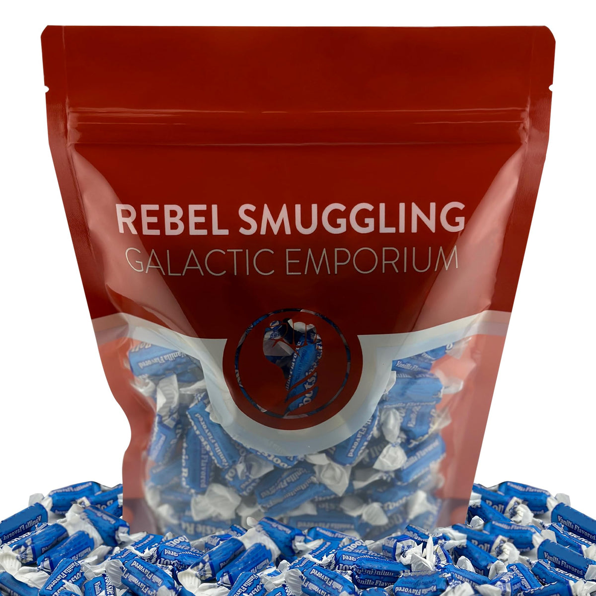 Blue vanilla candies perfect for Halloween trick-or-treat bowls and candy stations