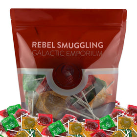 Rebel Smuggling Galactic Emporium golden delicious apple lollipops offering bright candy flavors