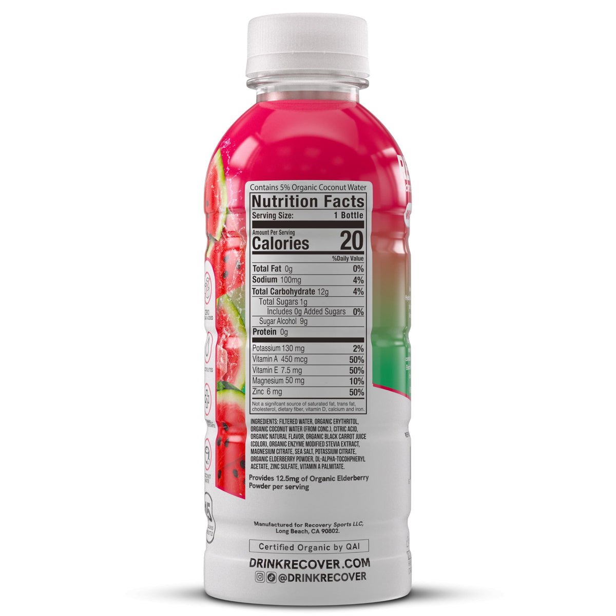 RECOVER 180 12-pack on shelf signals convenient no-sugar hydration option