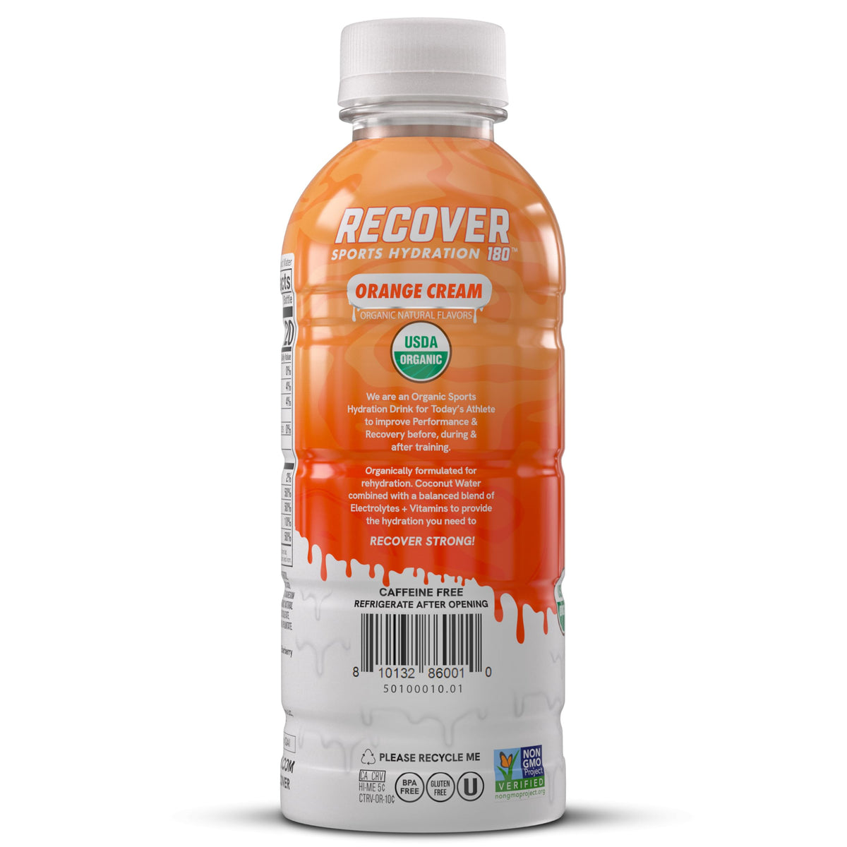 RECOVER 180 pack of 12 bottles displayed for cost-effective hydration on training days.