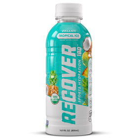 RECOVER 180 Tropical Ice close-up showing coconut water blend for natural energy and hydration.