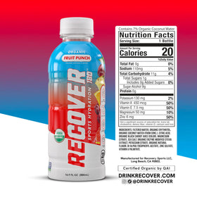 RECOVER 180 twenty calories per bottle close-up