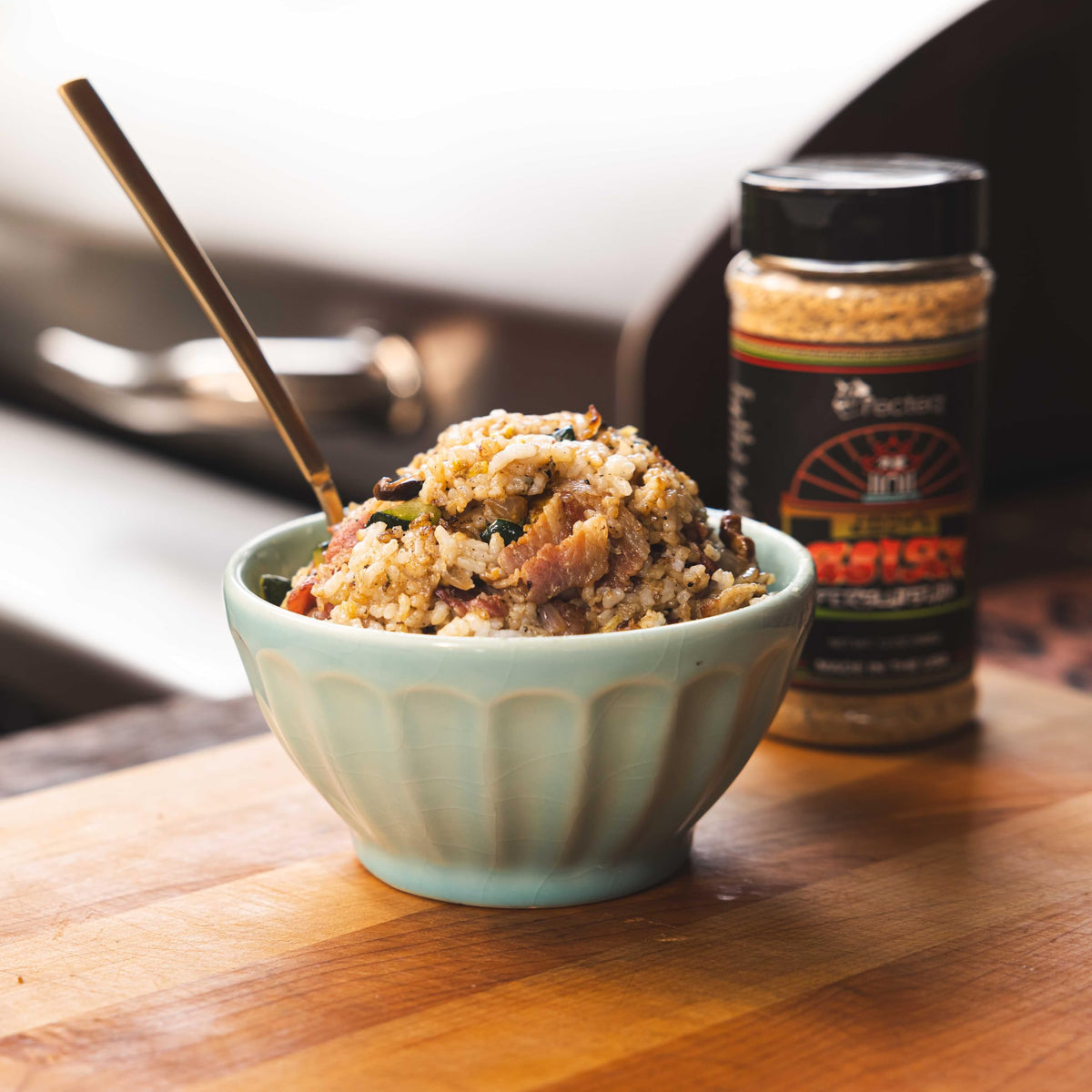 Recteq Jody's Asian Persuasion Rub spice mix in a bowl ready to season