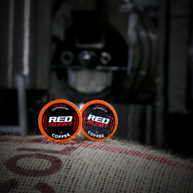 Easy-open Red Alert pod wrapper emphasizing simple brewing