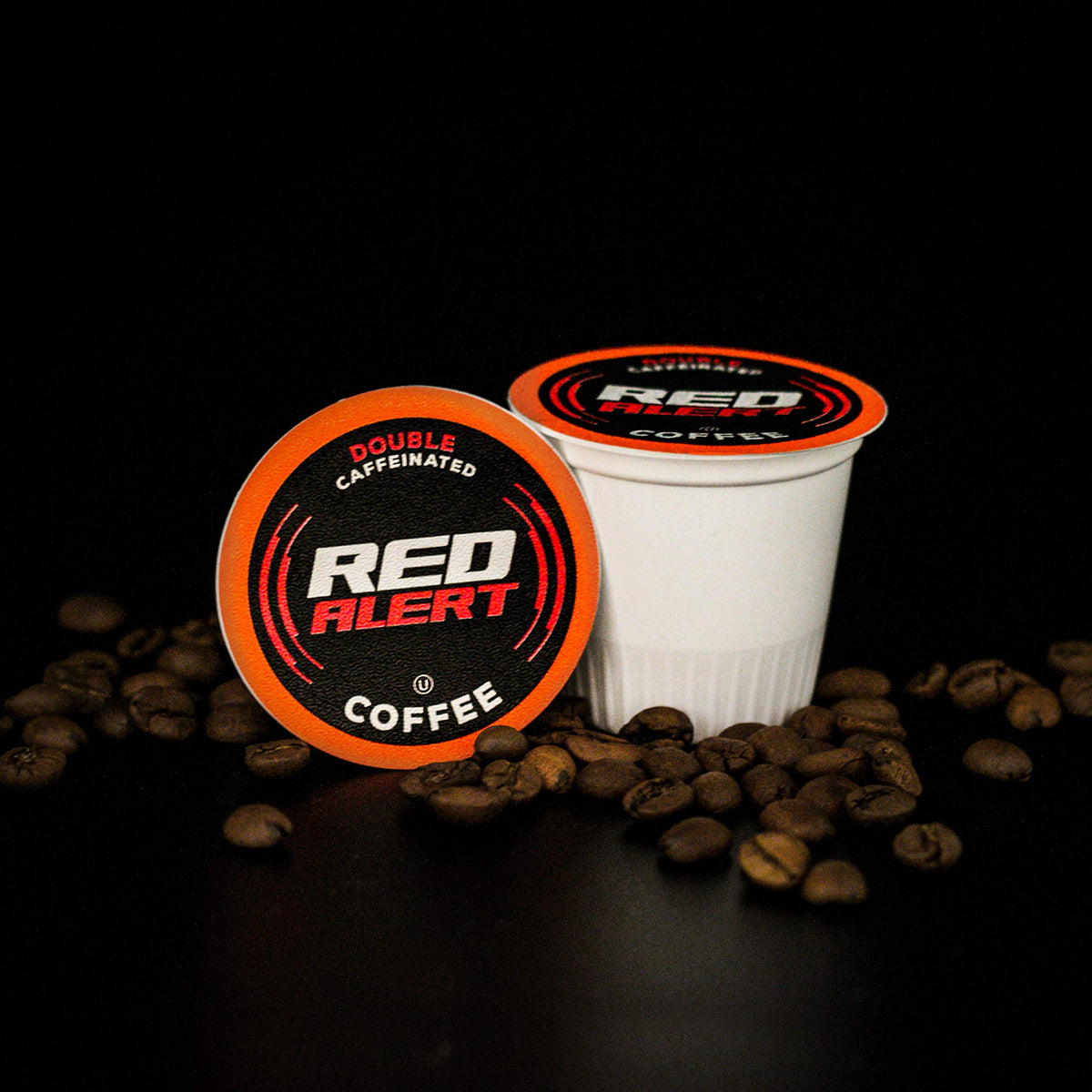 Front packaging of Red Alert 40-count pack for busy mornings
