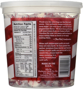 Red Bird Peppermint Puffs individually wrapped for on-the-go freshness and portable snacking.