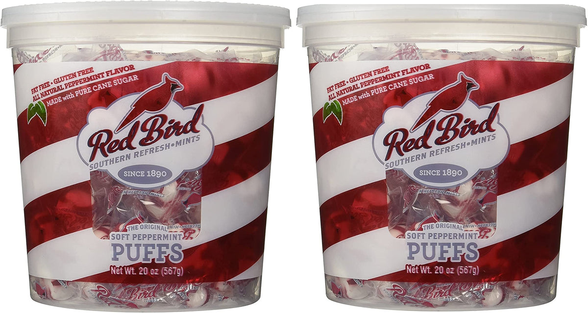 Red Bird Soft Puff Candy tub, ideal for sharing and everyday snacking