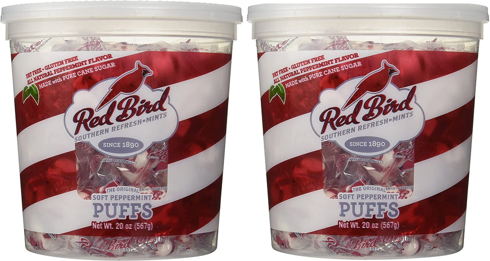 Red Bird Soft Puff Candy tub, ideal for sharing and everyday snacking