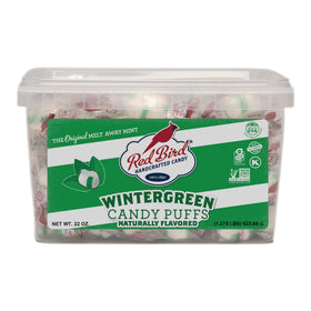Red Bird Wintergreen Mints bottle displaying refreshing flavor and tradition