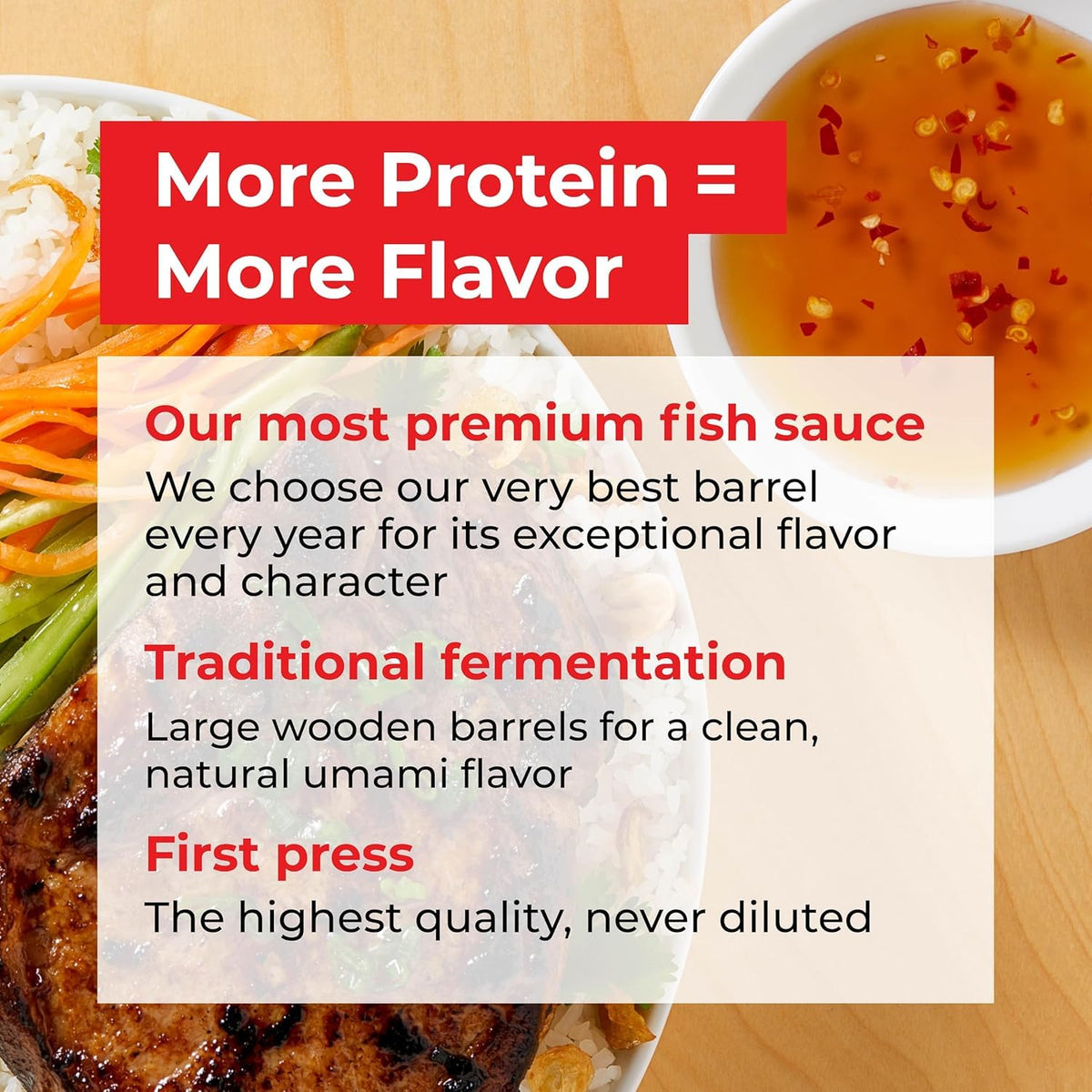 Pouring Red Boat Phamily Reserve into marinades and dressings for depth.
