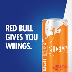 Red Bull Amber Edition four-pack for on-the-go energy.