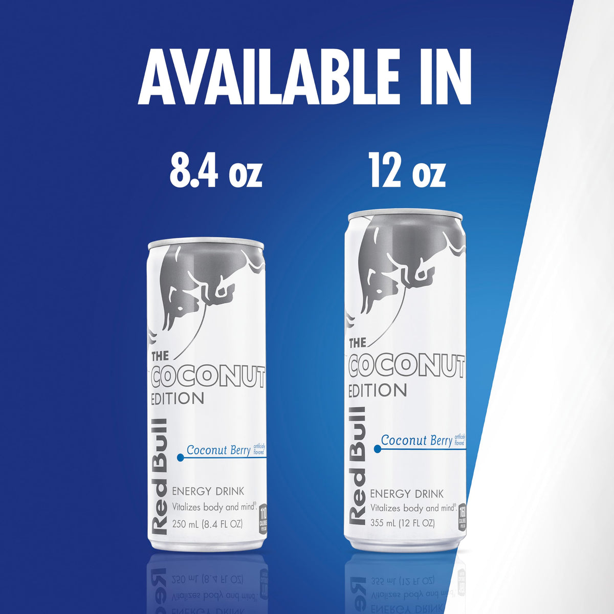 Red Bull Coconut Edition ice cold can splash captures tropical flavor and quick lift