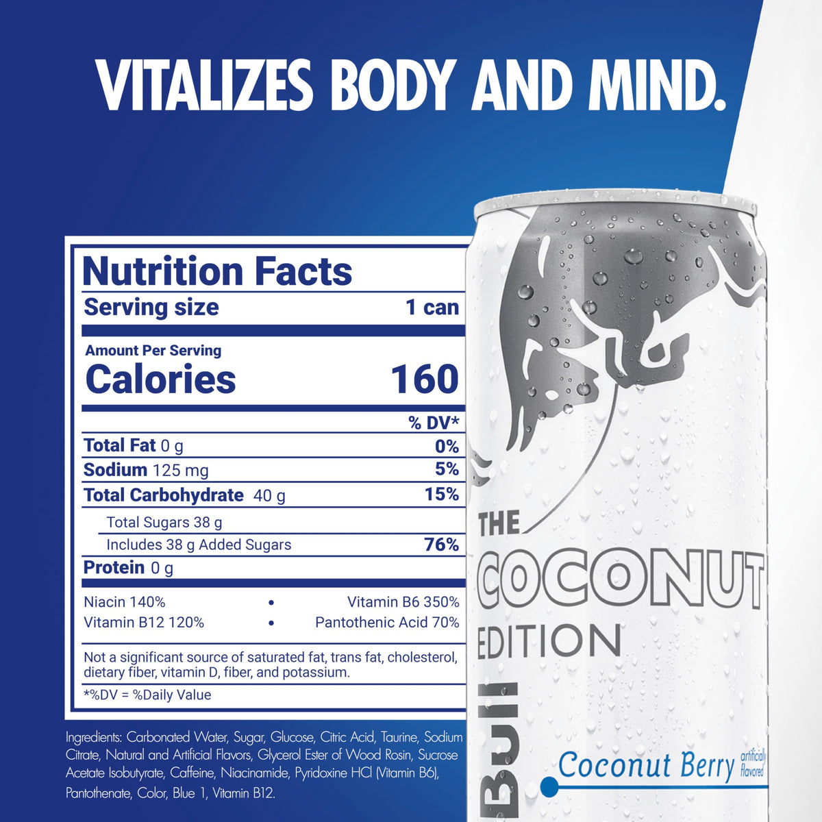 Red Bull Coconut Edition Coconut Berry 24-pack for on-the-go energy