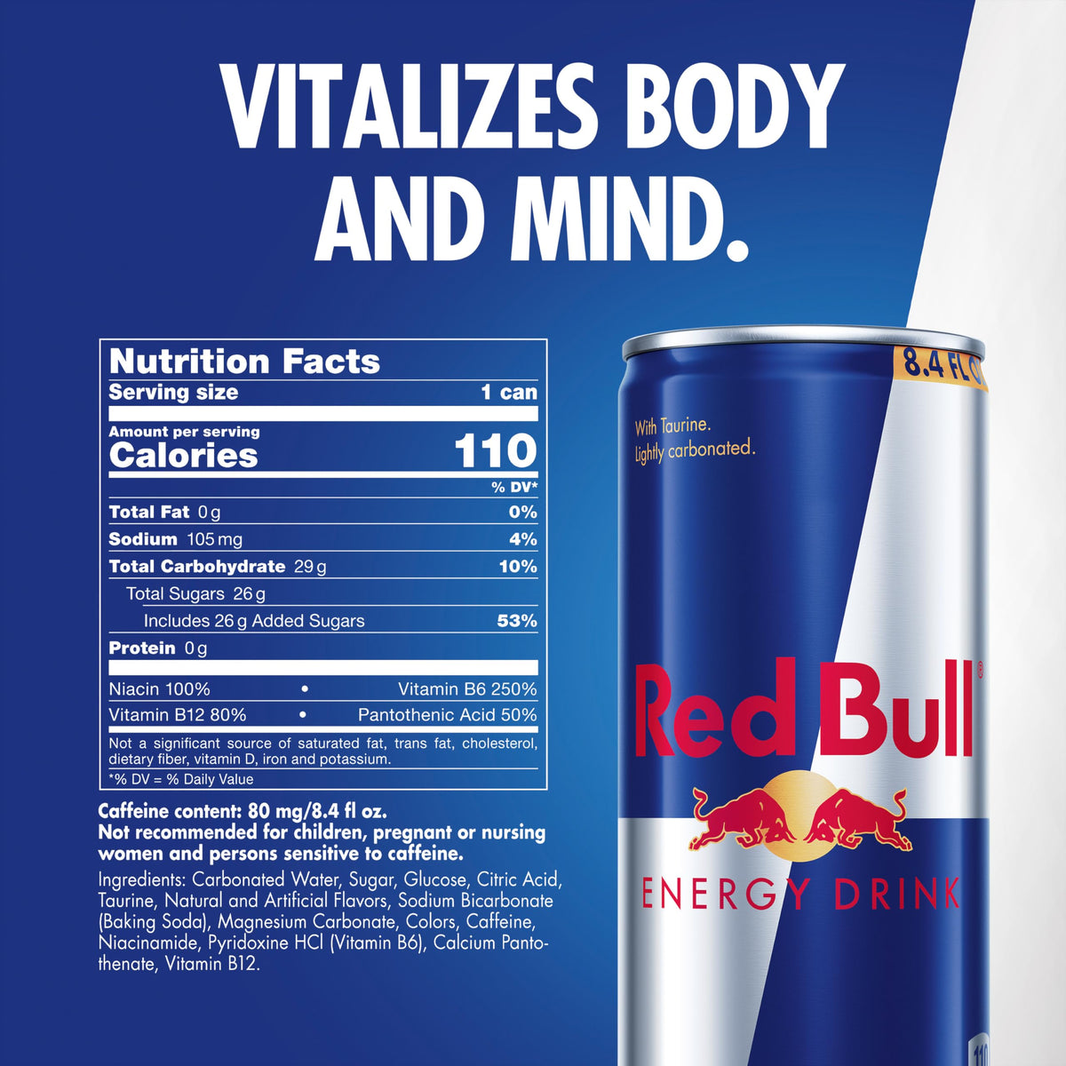 Red Bull energy drink in backpack, on-the-go energy for workouts or travel