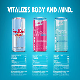Red Bull Iced Vanilla Berry edition can, a refreshing option for workouts.