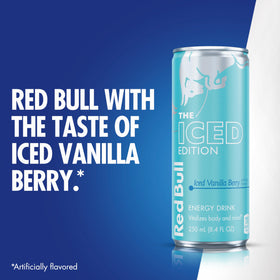 Red Bull Iced Vanilla Berry in a cooler for flights and long study sessions