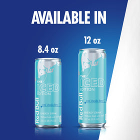 Vibrant Red Bull Iced Vanilla Berry can ideal for gamers and travelers