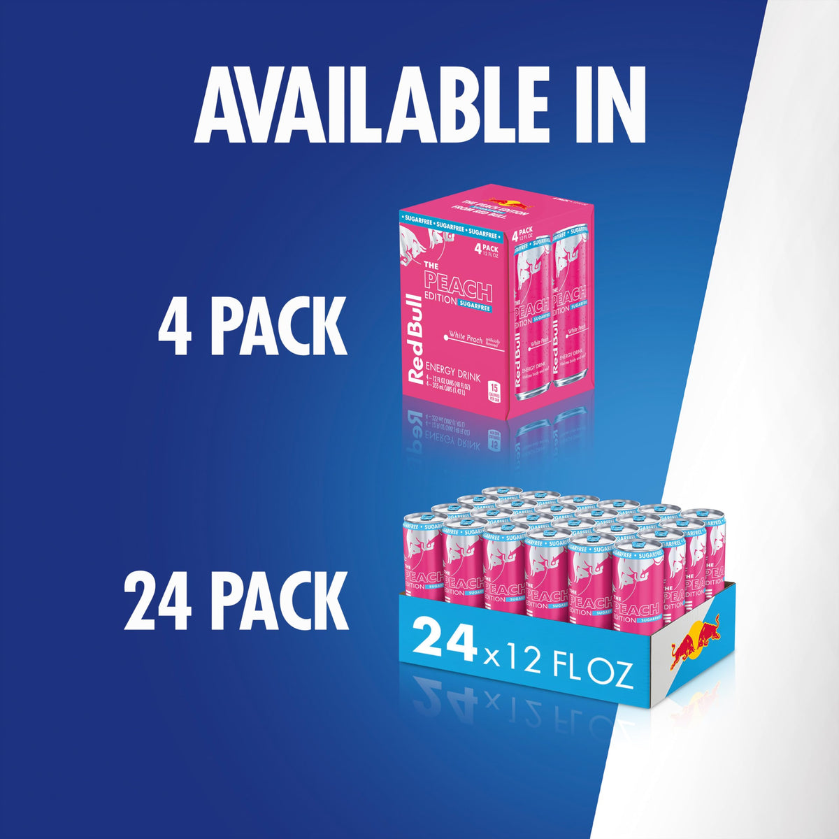 Red Bull Peach Edition Sugarfree pack of 24 cans for events and group availability