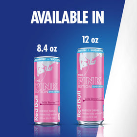 Recycling symbol on Red Bull Pink Edition aluminum can