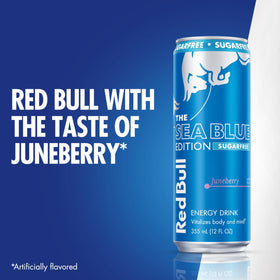 Cold, refreshing Sea Blue Edition Sugar-Free finish in a berry flavor