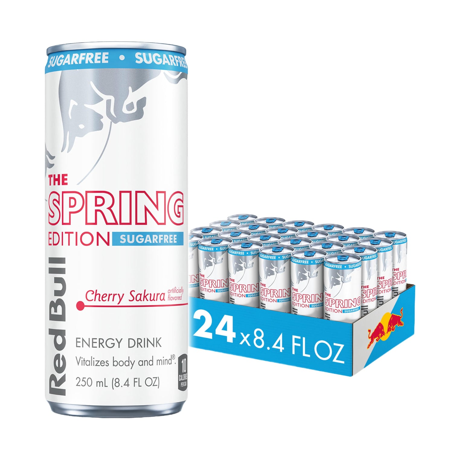 Red Bull Spring Edition Cherry Sakura can with crisp energy lift