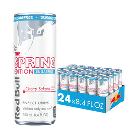 Red Bull Spring Edition Cherry Sakura can with crisp energy lift
