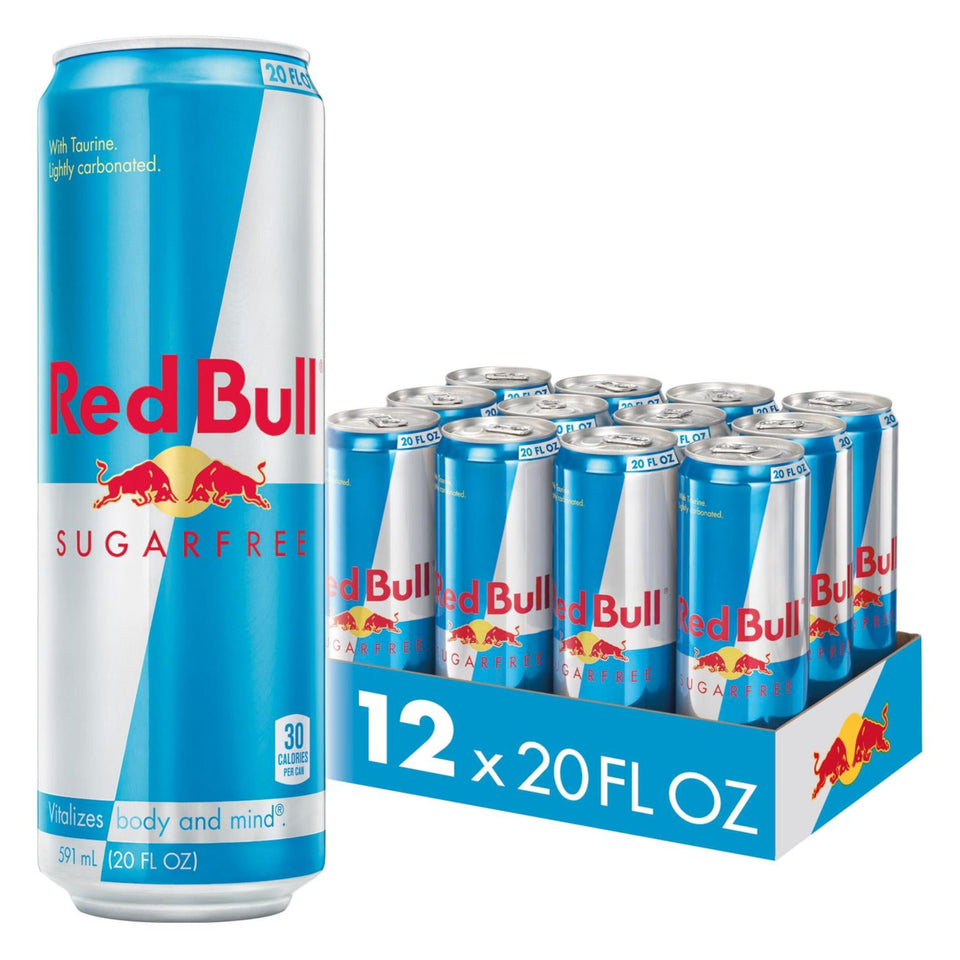 Red Bull SugarFree front can showing bold flavor and sugar-free energy appeal.