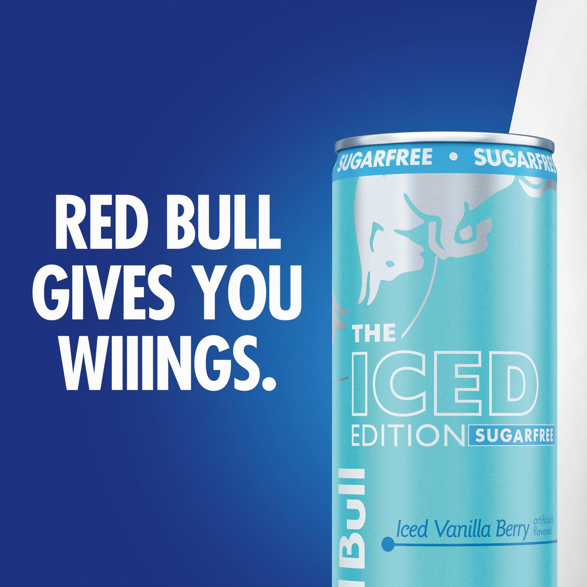 Recyclable aluminum can design for Red Bull Sugarfree Iced Vanilla Berry