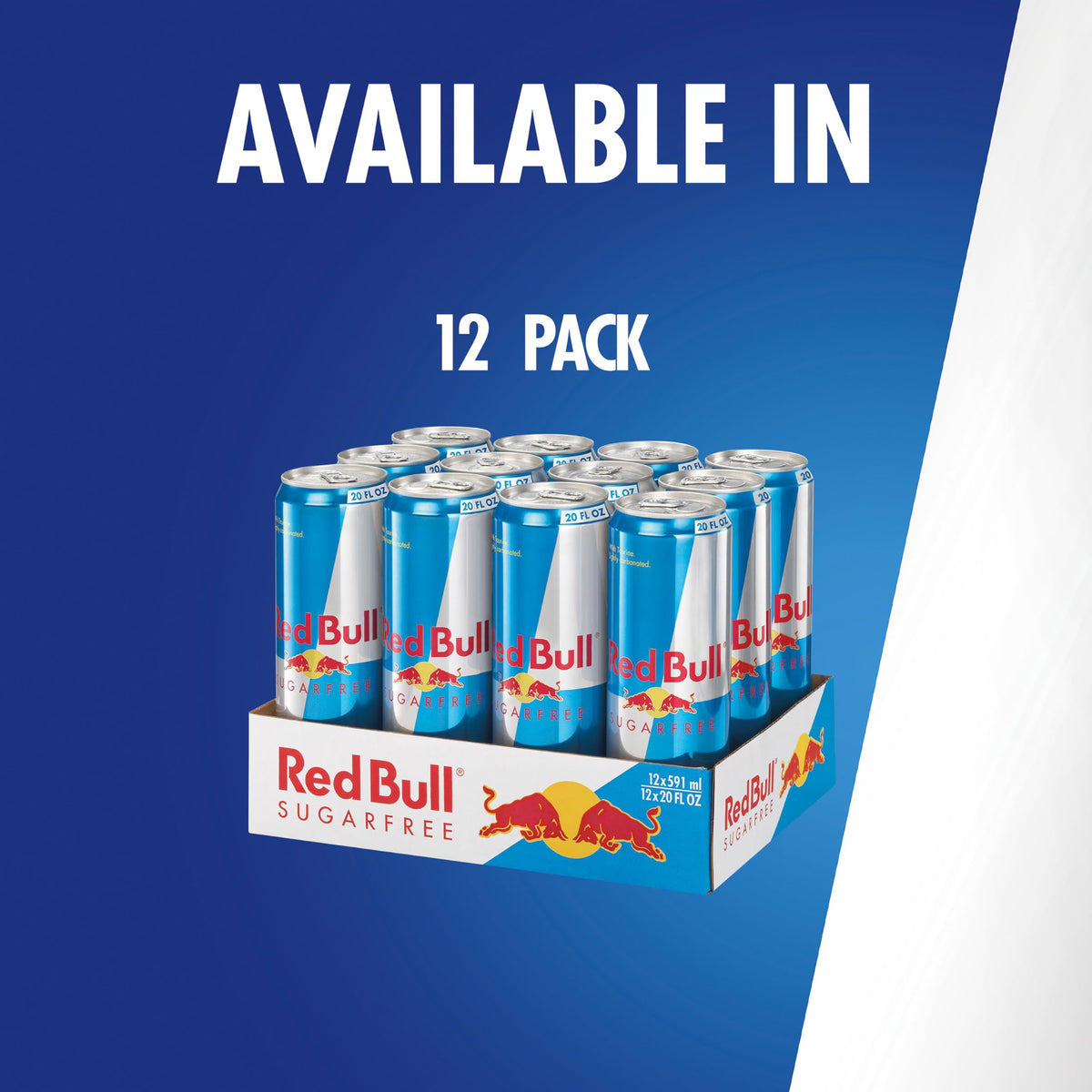 Red Bull SugarFree recyclable aluminum can supports sustainable packaging.