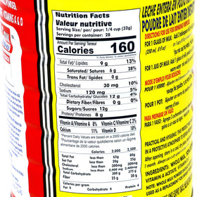 Red Cow milk powder label shows Vitamin A and D enrichment