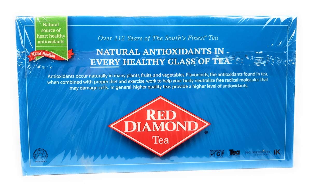 Brewing setup with Red Diamond gallon tea bags for fresh iced tea.