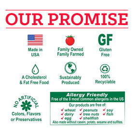 Red Gold Ketchup label shows kosher, vegan, and gluten-free certification.