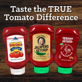 Red Gold Ketchup Non-GMO verified label signals high-quality ingredients.
