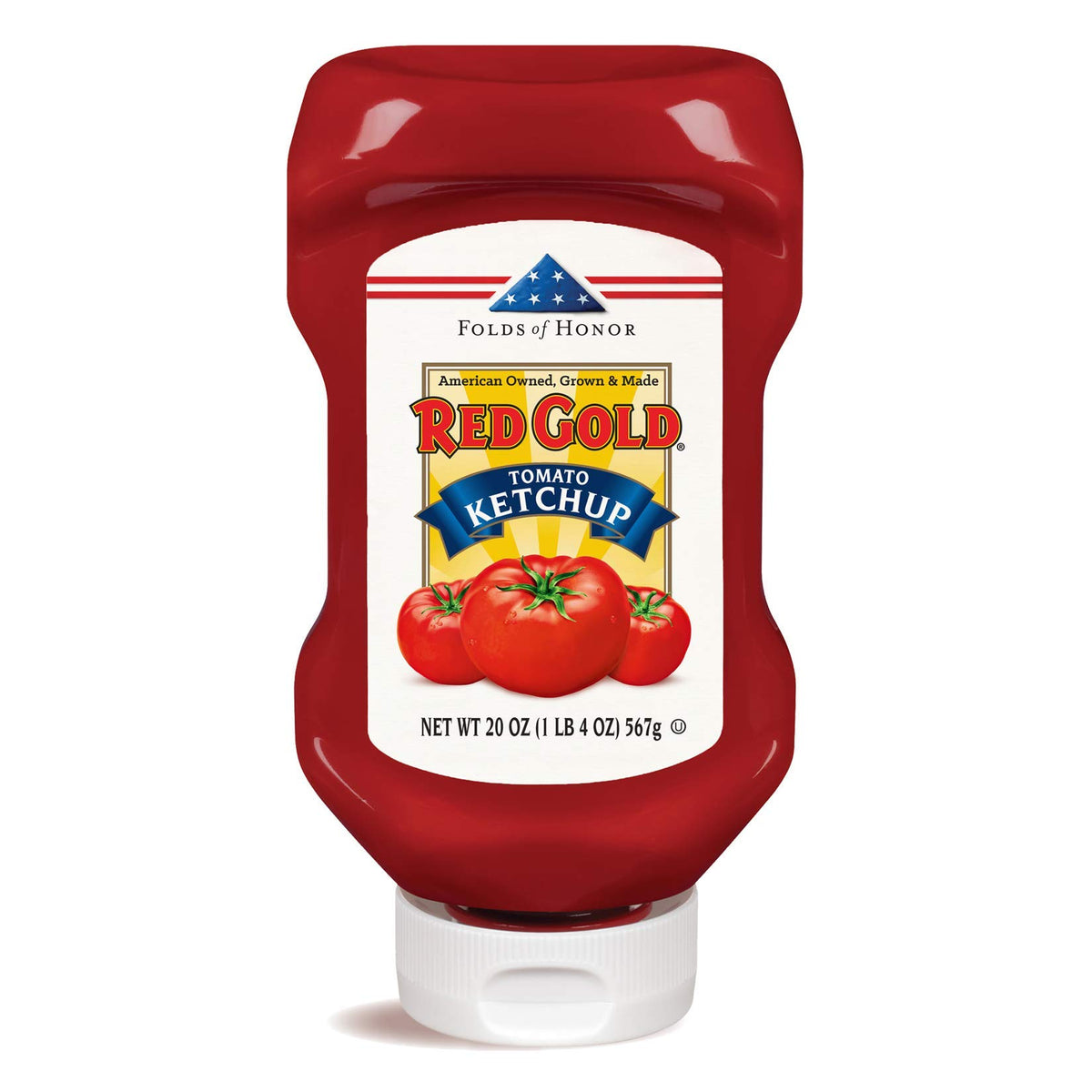 Red Gold Ketchup pour action highlights thick, smooth texture ideal for dipping.